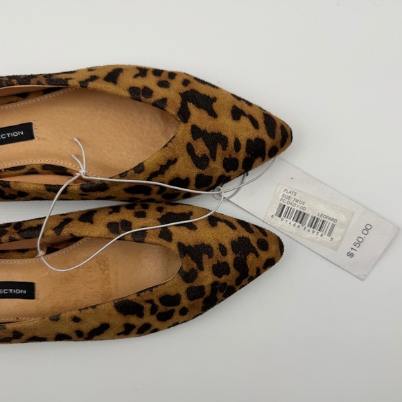 NWT French Connection Leopard Print Ballet Flat Point Toe "Daisy", Size 7 (37) - Picture 8 of 11